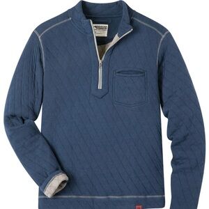 Mountain Khakis Navy and Gray Quilted Hideway Pullover